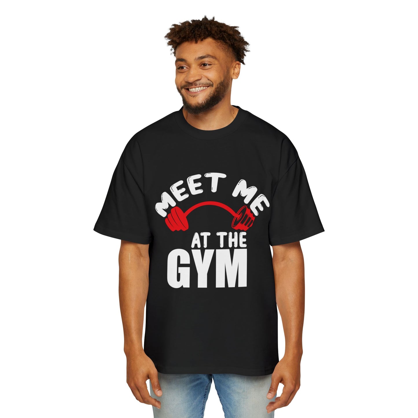 Meet Me at the Gym Graphic T-Shirt – Oversized Fit | Cotton Gym Tee