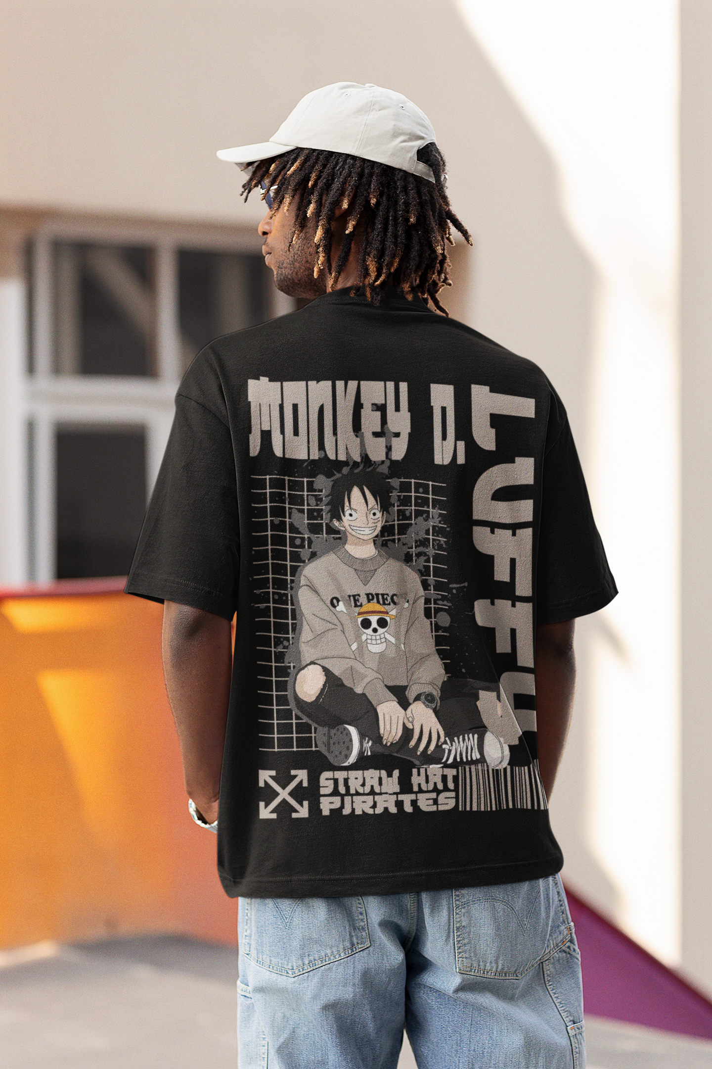 Monkey D. Luffy Oversized T-Shirt | One Piece Anime Streetwear | 240 GSM Cotton