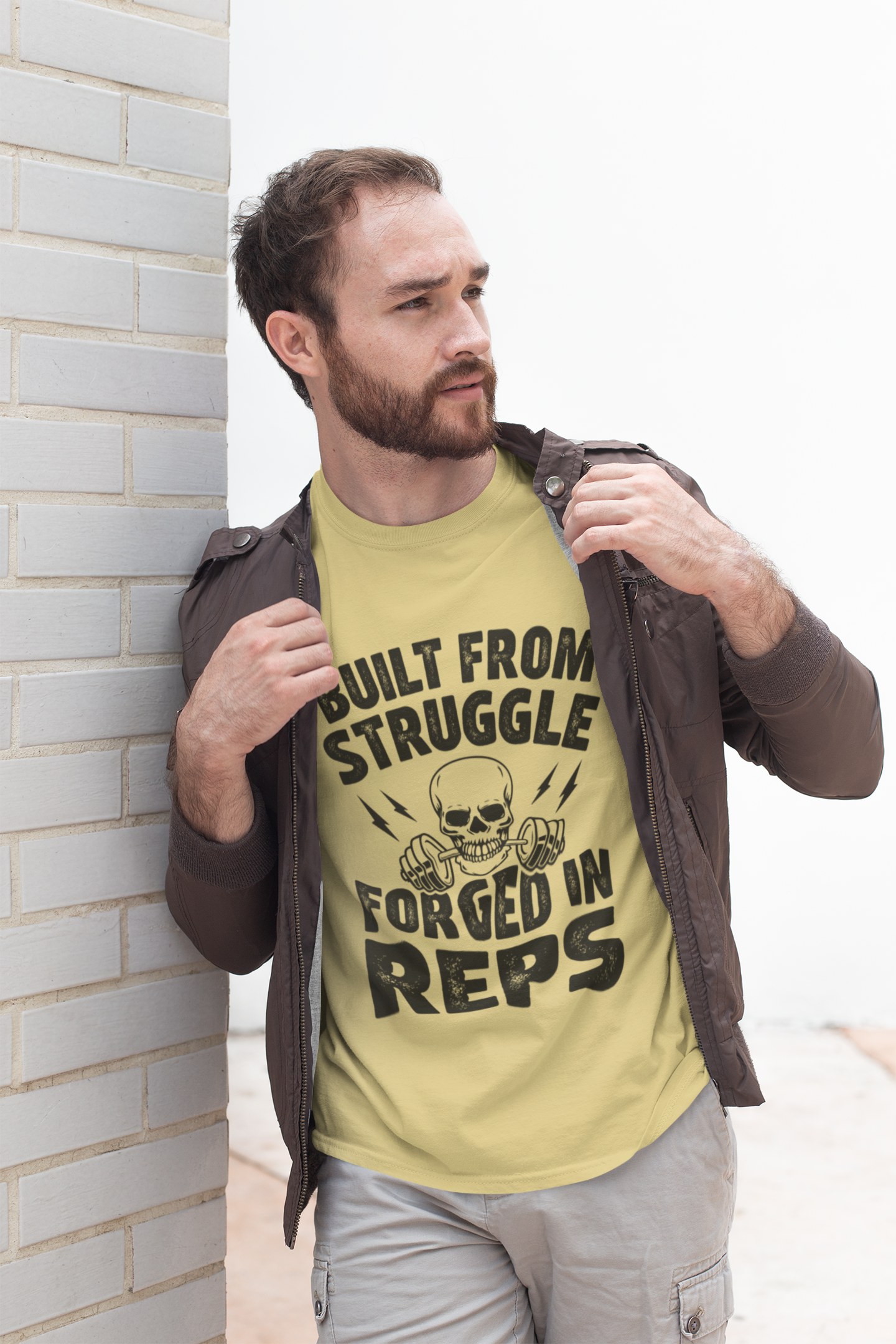 Built From Struggle Forged In Reps | Gym Motivation Tee
