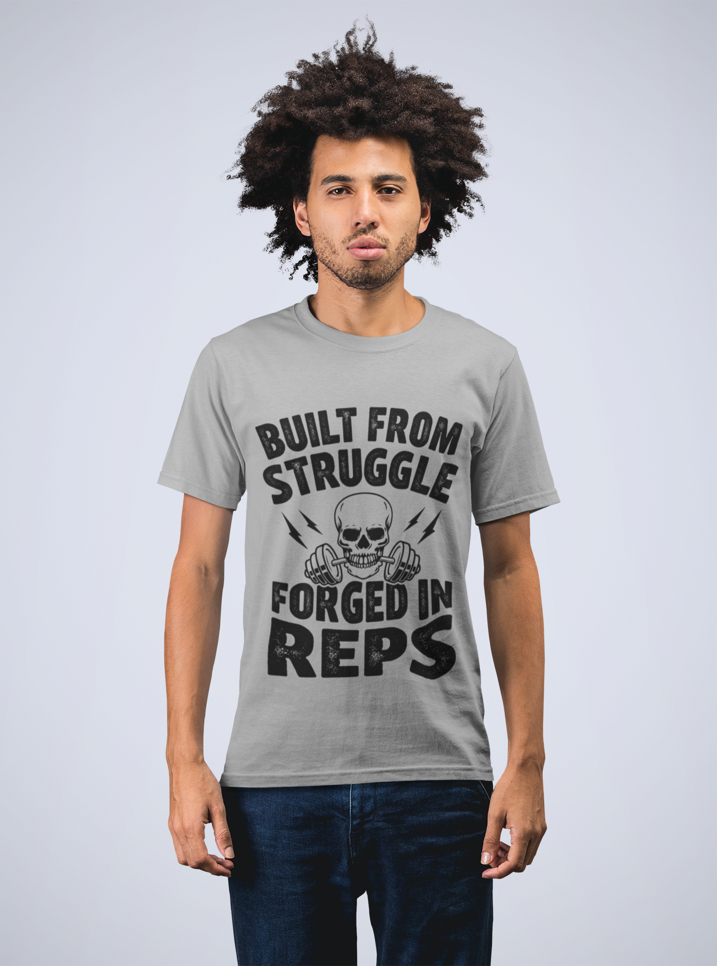 Built From Struggle Forged In Reps | Gym Motivation Tee