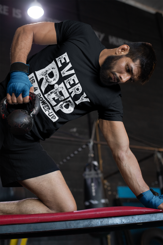 “Every Rep is a Power-Up”  Gym T-Shirt – Motivational Workout Tee