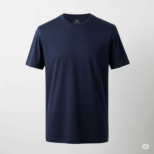Navy Blue – Premium Unisex Solid Cotton Tee