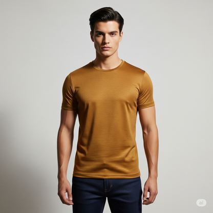 Beige – Premium Unisex Solid Cotton Tee