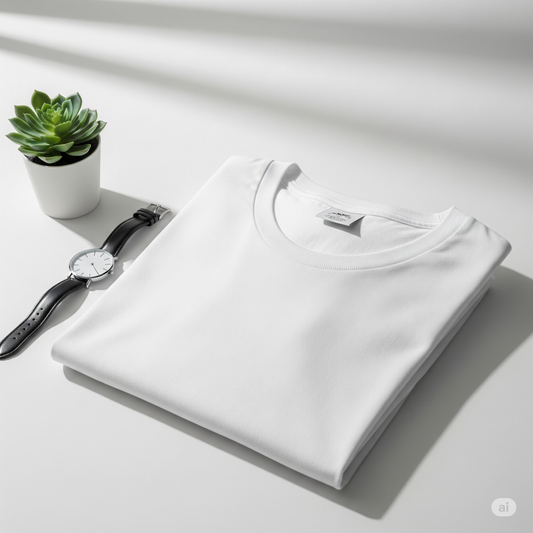White – Premium Unisex Solid Cotton Tee