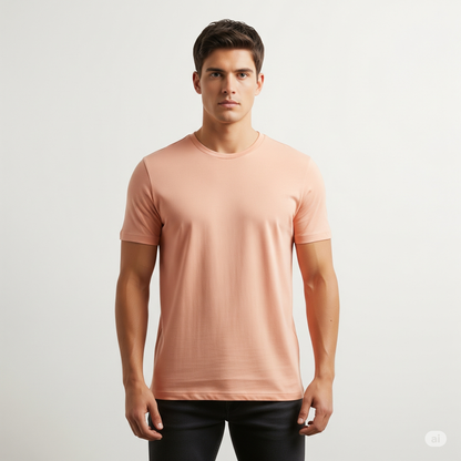 Peach – Premium Unisex Solid Cotton Tee