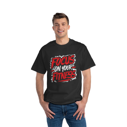 Black "Fitness " Printed Oversized Standard T-Shirt
