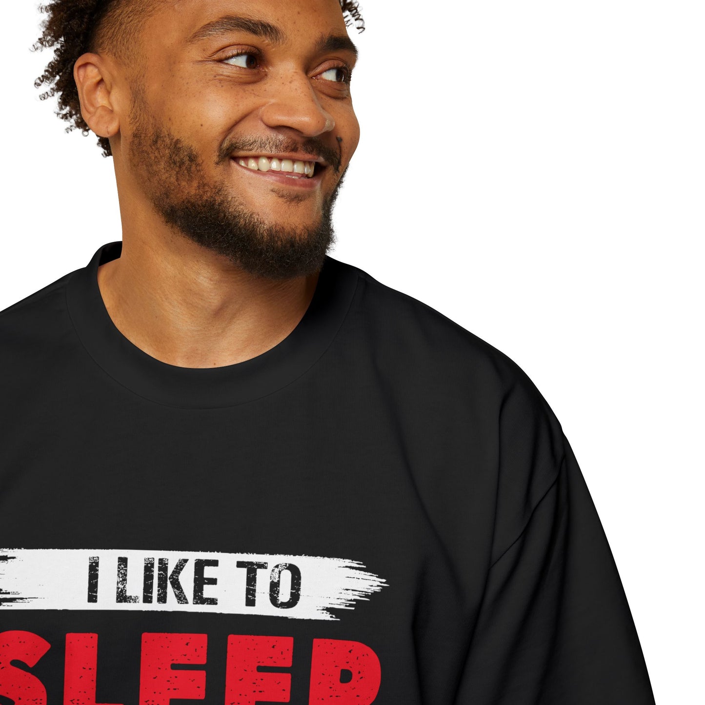"I Like to Sleep But Gym is Love" T-Shirt | Gym Meme Tee | Comfy Cotton Oversized Fit