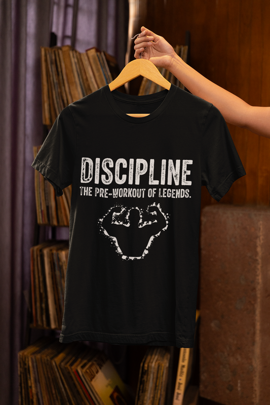 “Discipline Gym T-Shirt – Motivational Fitness Tee for Men & Women”