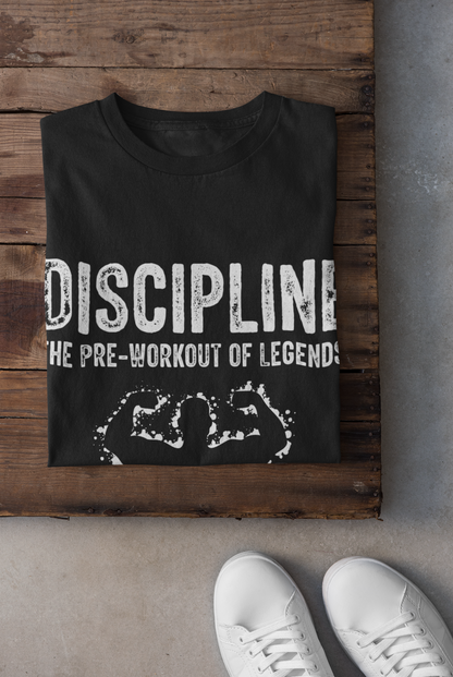 “Discipline Gym T-Shirt – Motivational Fitness Tee for Men & Women”