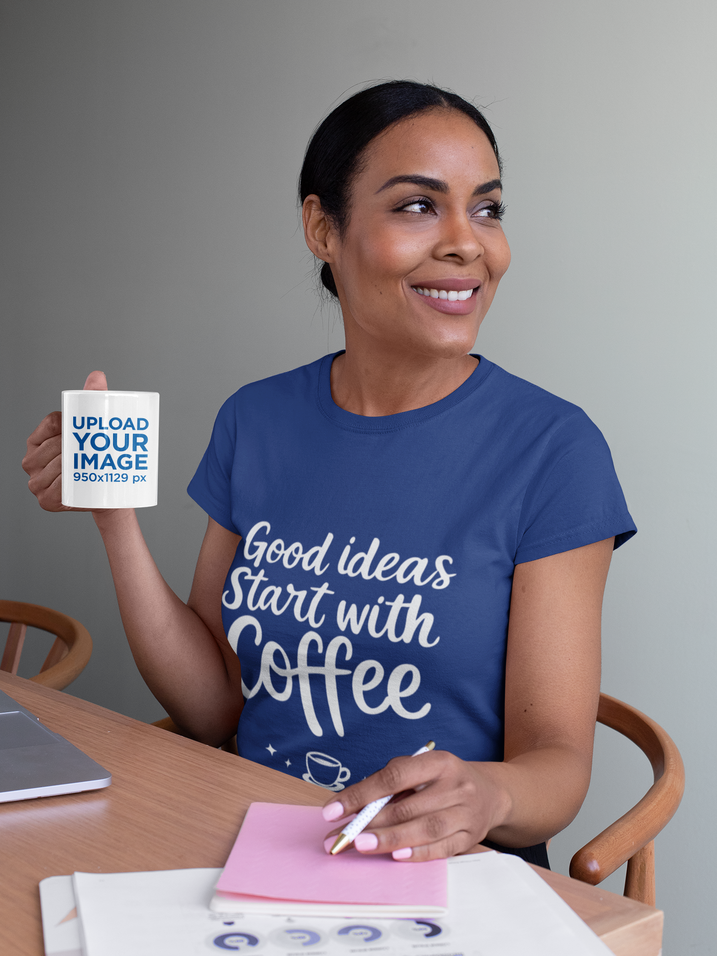 "Good Ideas Start with Coffee Printed Unisex T-Shirt – 100% Cotton, Casual Graphic Tee"