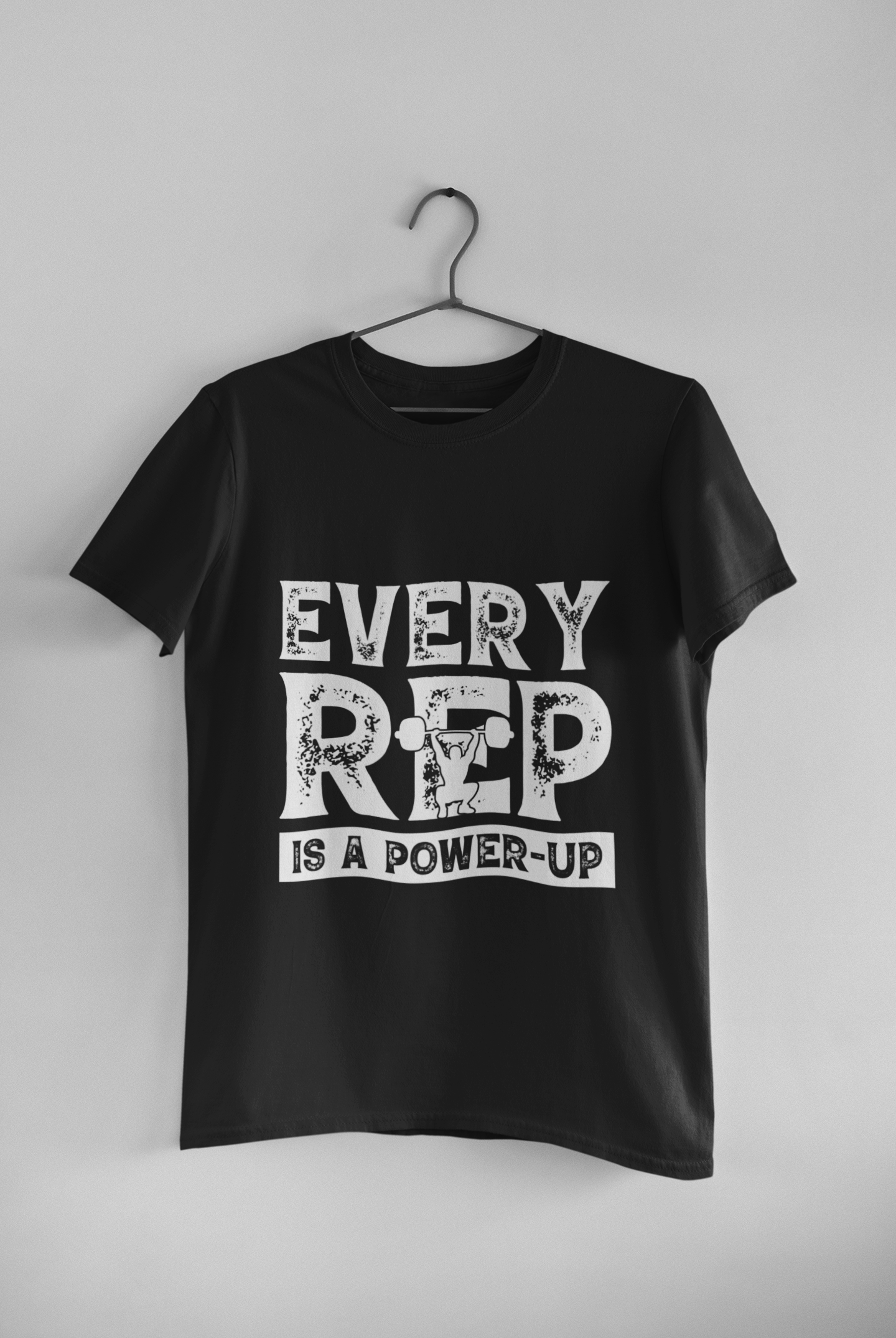 “Every Rep is a Power-Up”  Gym T-Shirt – Motivational Workout Tee
