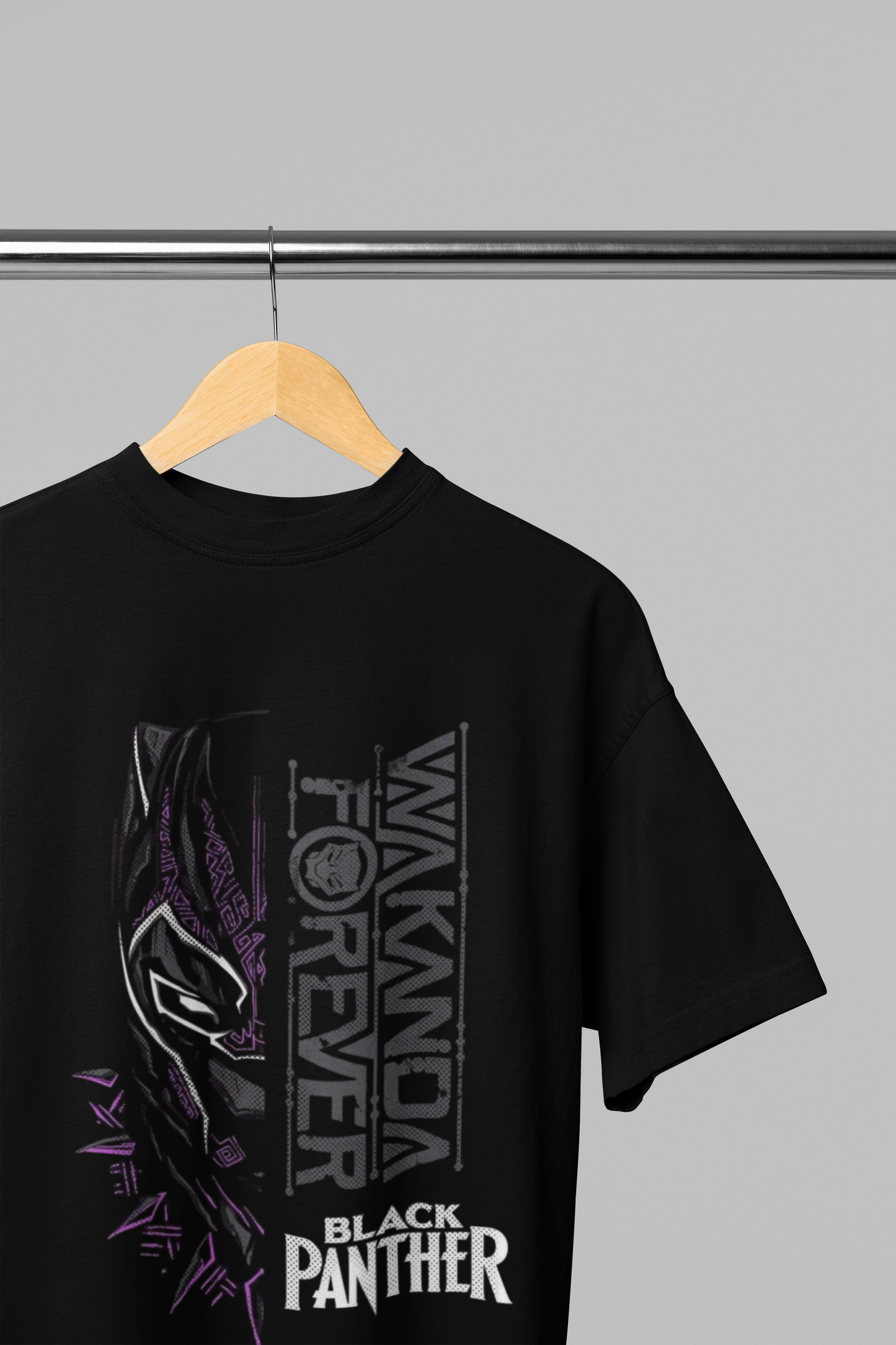 Premium Black Panther Graphic Tee – 240 GSM Oversized Fit