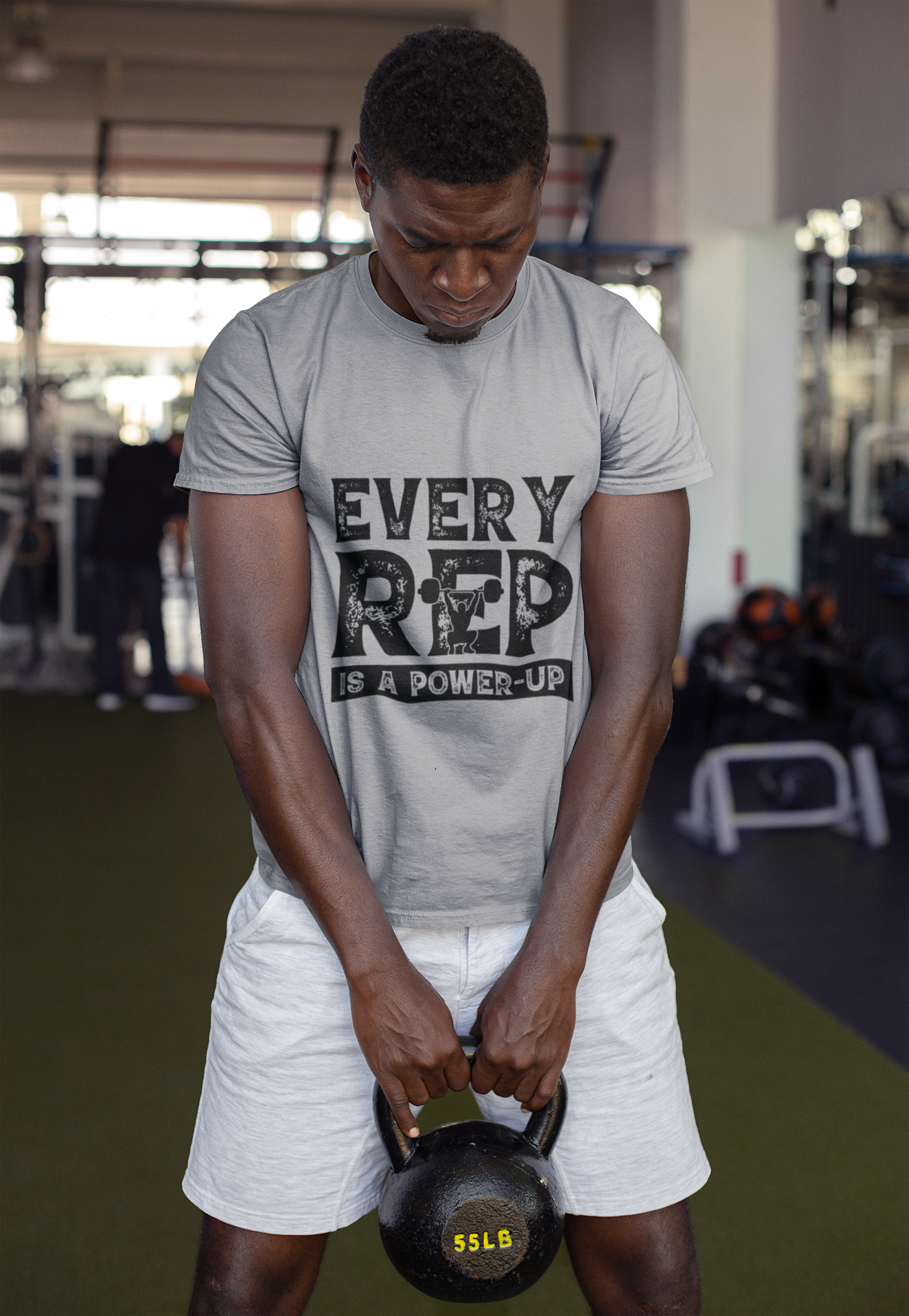 “Every Rep is a Power-Up”  Gym T-Shirt – Motivational Workout Tee
