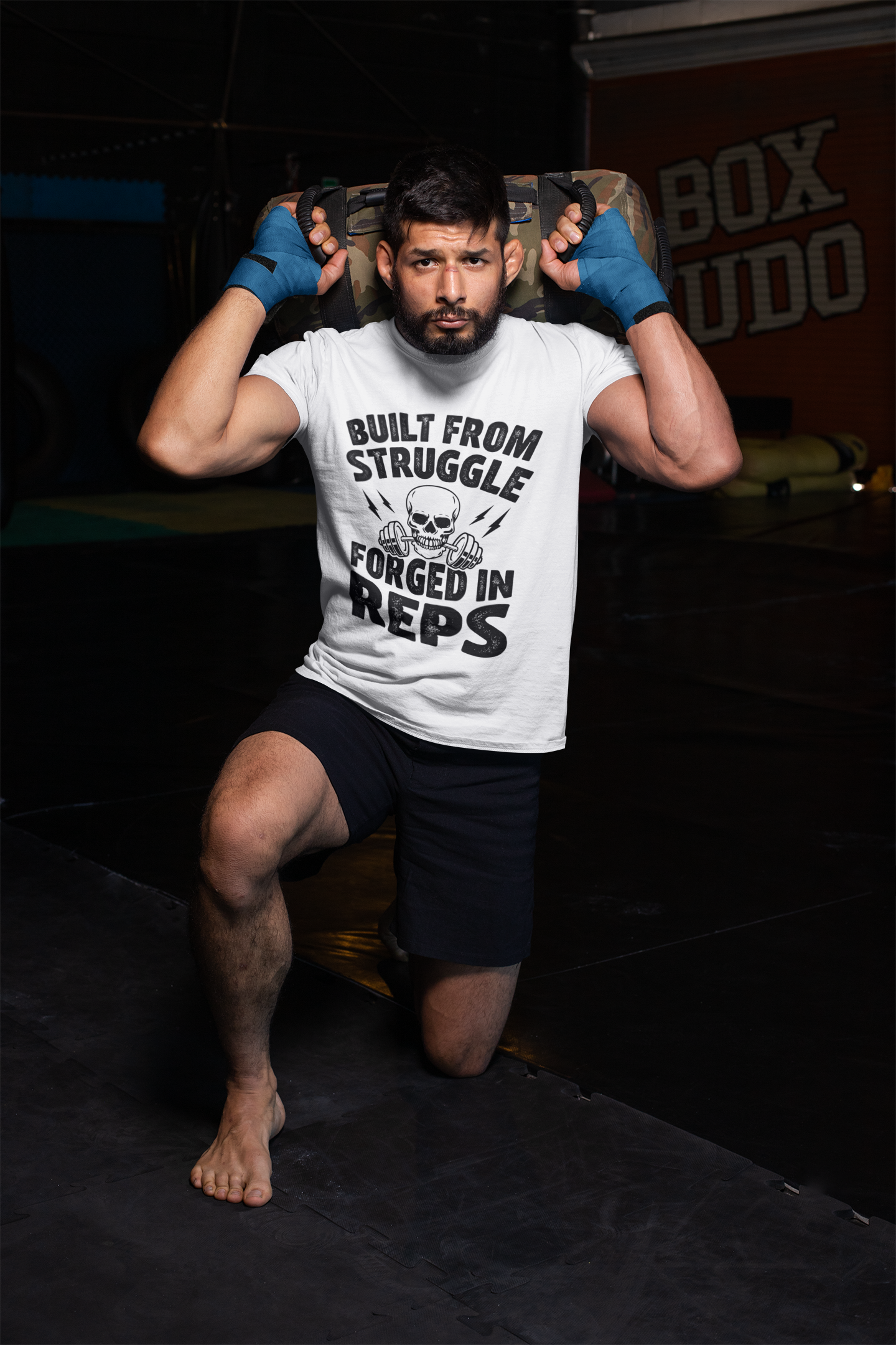 Built From Struggle Forged In Reps | Gym Motivation Tee