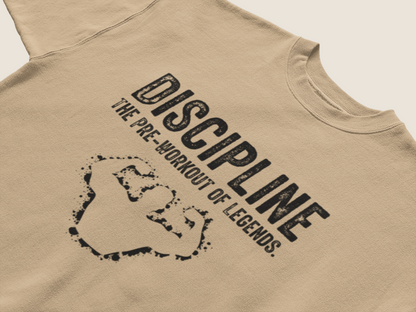 “Discipline – The Pre-Workout of Legends Gym T-Shirt”